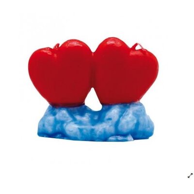 Bougie figurative Coeur Double sur nuage