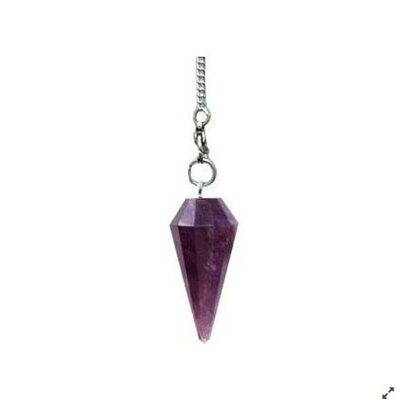Pendule à facettes Améthyste avec coeur & 7 chakras Premium Lo Scarabeo