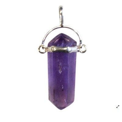 Pendentif Pointe Biterminée Améthyste 3 à 4 cm